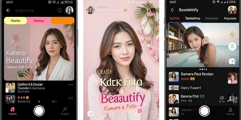 Antarmuka pengguna 66D yang elegan dan intuitif untuk edit foto.