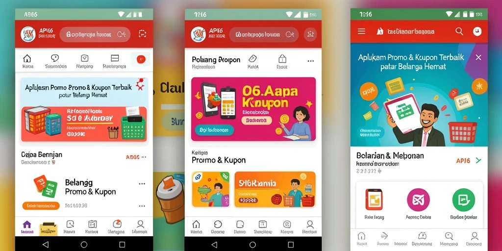 Tampilan antarmuka aplikasi API66 dengan berbagai pilihan promo menarik.