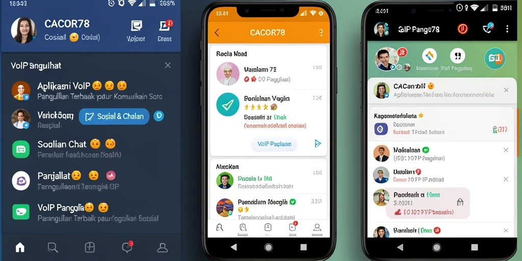 Tampilan antarmuka CACOR78 yang user-friendly untuk VoIP Panggilan.