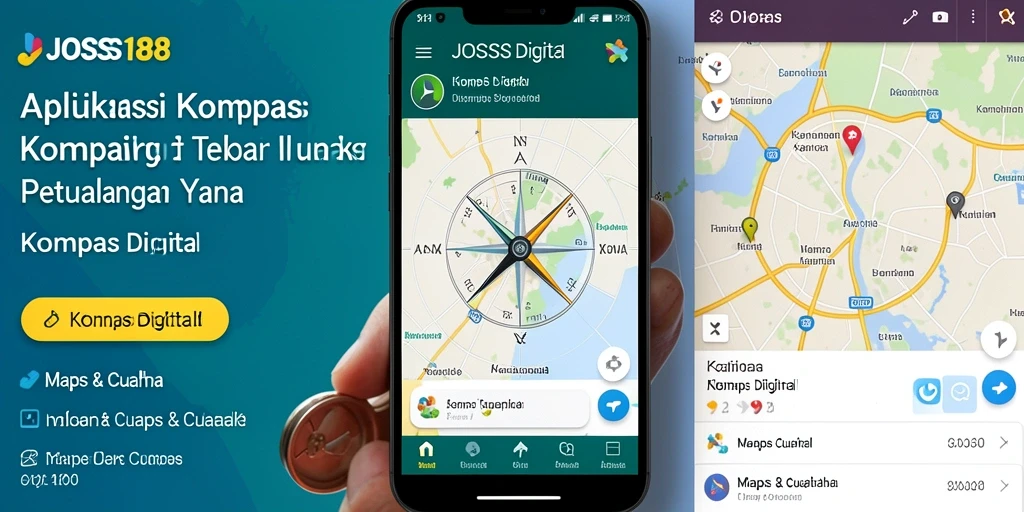 Antarmuka JOSS188 menampilkan kompas digital yang akurat dan informatif.
