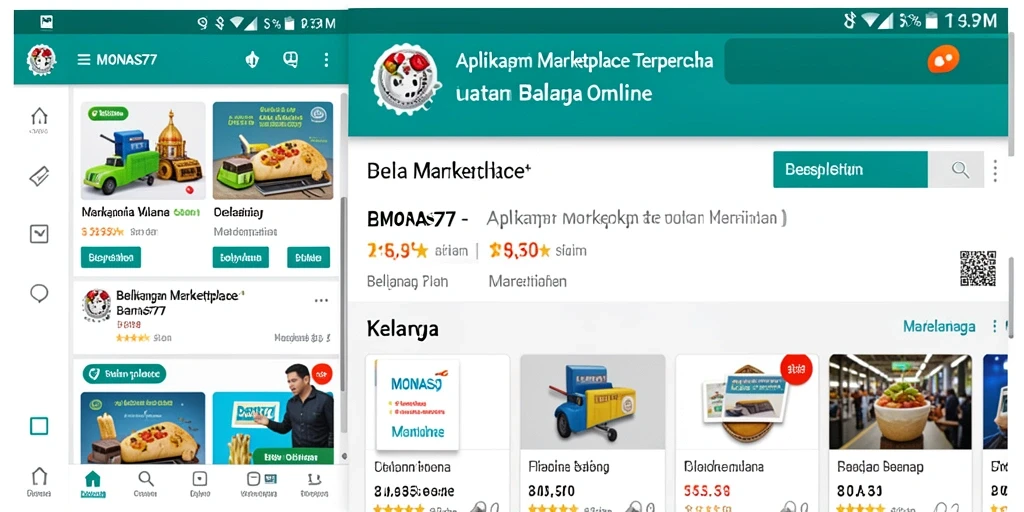 Tampilan antarmuka aplikasi MONAS77 yang menarik dan mudah dinavigasi.