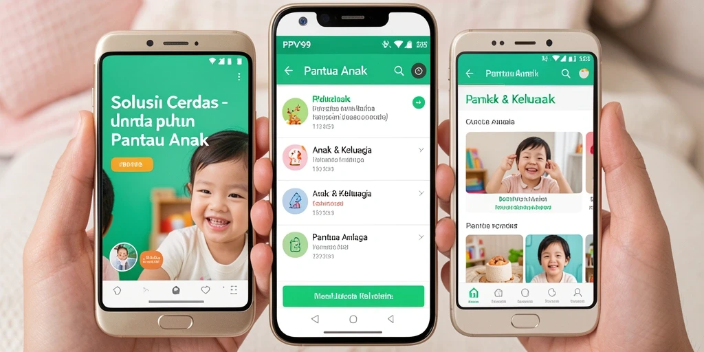 Screenshot utama PPV99 menampilkan antarmuka monitoring anak yang intuitif.