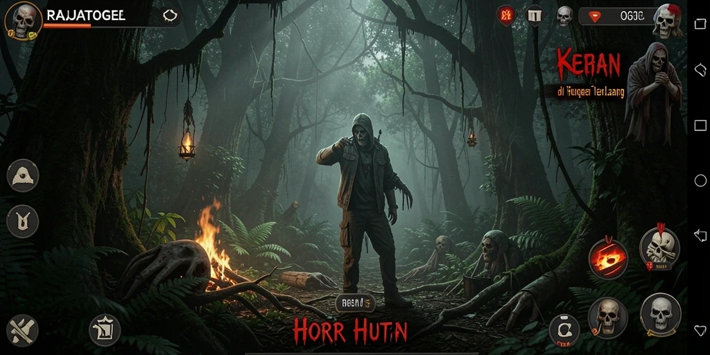 Antarmuka menegangkan dari RAJATOGEL di hutan misterius.
