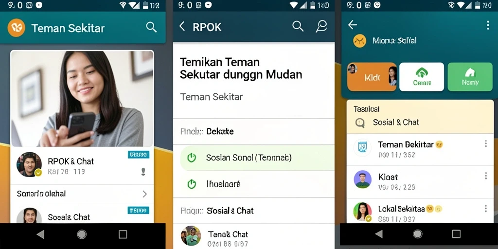 Tampilan antarmuka aplikasi RPOK untuk menjalin pertemanan.