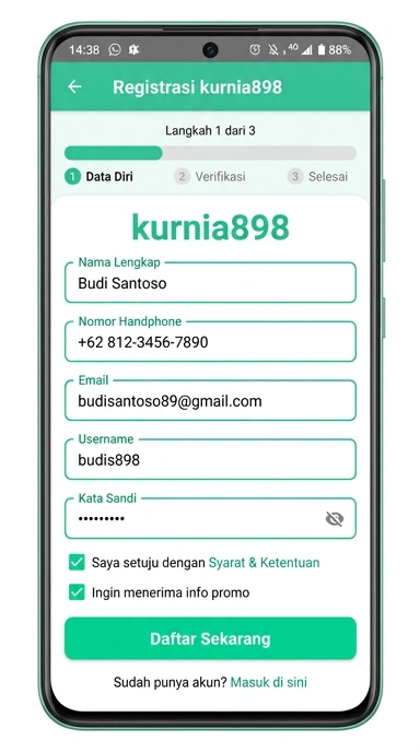 Panduan Lengkap Registrasi Akun Kurnia898